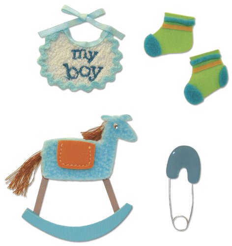 Karen Foster Baby Boy Stacked Statement Aufkleber Set – 6,3 X 22,9 Cm, 3D-Design Für Scrapbooking