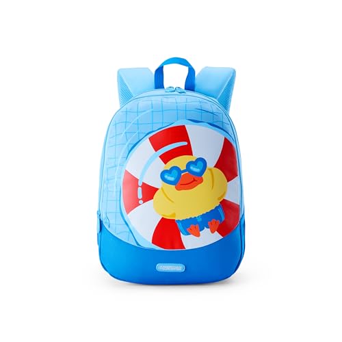 Image of American Tourister Zoodle 4.0 Blue Duck, Kids Backpack, Age 2-4 Years, 2 Full Compartments, Bottle Pocket, Ergo Should And Ergo Back, 13 Ltrs Capacity - Unisex