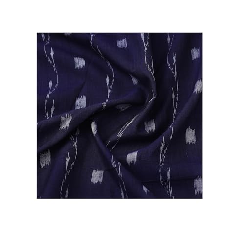 Image of Premium Sambalpuri Ikat Weave Pure Handloom Cotton Shirt Fabric Authentic Odisha Traditional Tie-Dye Craft, Soft & Breathable Natural Cotton Material for Custom Tailoring, Casual & Formal Wear