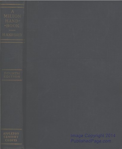 A Milton handbook B0006AQVM0 Book Cover