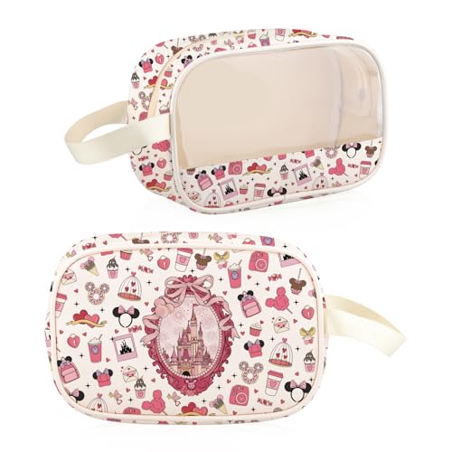 Bolsa de maquillaje transparente estilo Mouse Castle para cosméticos