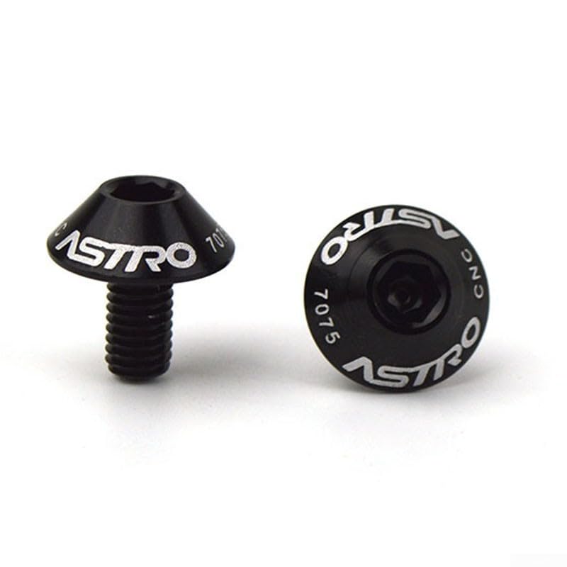 Pair of Bottle Cage Holder Screws Made from 7075 Aluminum Alloy M5*12 Bolts for Mountain and Road Bike Secure Mounting (Black)