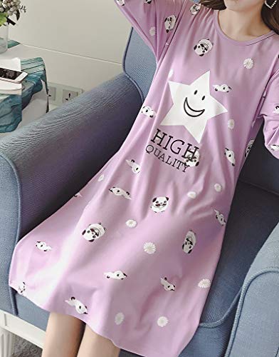 Vopmocld Long Nightgown Cute Strawberry Pattern Nightdress for Big Girls Size 8-17 Years4