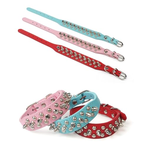 Collier à rivets pour chien chat réglable pour stopper les fuites - 3