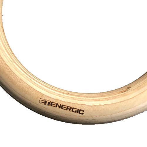 Anillas de gimnasia de madera antideslizantes para fitness miniatura 4