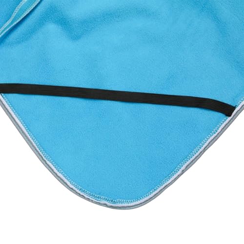 MS-Trachten Hundemantel Softshell Wasserfest Winddicht Hundemantel mit Leinenportal und Klettverschluss (Hellblau, XL)