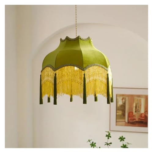 Lustre à Pampilles rétro en Tissu, Lampes LED pour entrée, Chambre, Salon, Salle à Manger, Suspension Moderne (Blanc Neutre 30 cm)