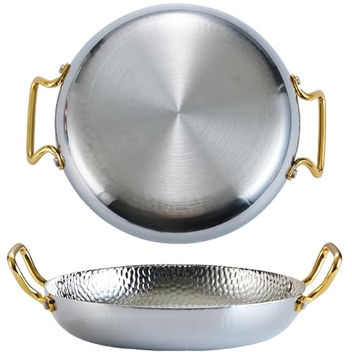 Plat à paella non bâton 36 cm en inox pour éviter de brûler le riz et faciliter le lavage