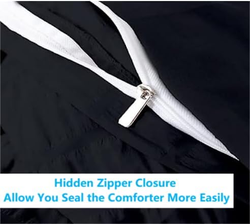 Miniatura 4 de SDIII Juego de funda de edredón de 3 piezas, 1 funda de edredón y 2 fundas de almohada, no incluye relleno, funda de edredón Luxuty con lazos en las