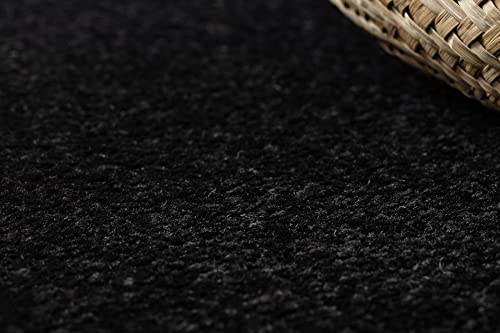 Tapis grande taille Hampton cadre noir pour sol de chambre