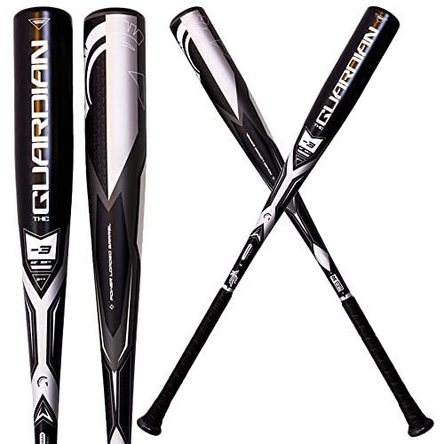 Guardian X Stinger Bbcor Baseball Bat - 3 Drop - 2 5/8" Barrel - Available In 31” To 34” - Drop 3 Baseball Bat For Middle School, High School, Or College - 32" - 29 Oz - Black/Gray #TOP4