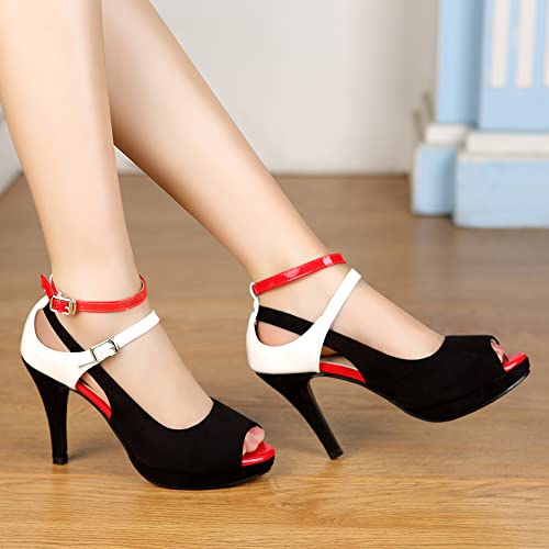 getmorebeauty Women's High Heels Shoes Ankle Straps Dress Heeled Sandals4