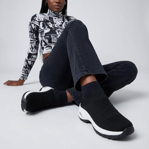 Image of CUSHIONAIRE Breeze Easy Slip On Womens Sneakers - Casual Everyday Walking Shoes for Women with Breathable Mesh and Comfort