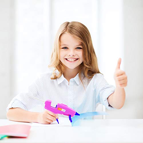 Liumai Glue Gun, Hot Glue Gun Kit With 30 Glue Sticks, Mini Hot Melt Glue Gun For Crafts, Mini Craft Glue Guns With Carry Case For School Diy Arts, And Home Repair For Kids Pink-Blue #TOP6