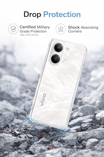 Image of COVERBLACK Flexible Rubber Case Back Cover Compatible for Vivo Y05 / Vivo Y11 5G - Transparent