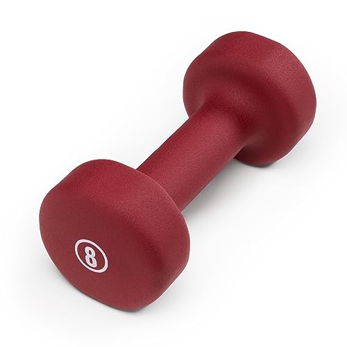 Marcy Neoprene Dumbbell, Single Piece, 8-lb, Burgundy