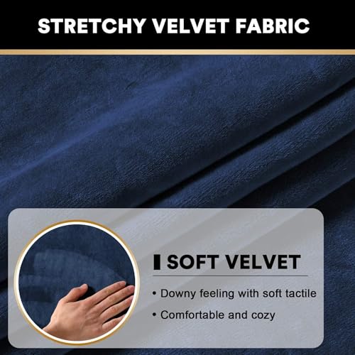 Image of 32D High Density Foam Sofa Seat & Back Cushion Set | Premium Non-Wrinkle Sofa Gaddi with Removable Washable Zip Cover | Multipurpose Use |21x22x5 | Navi Blue-10