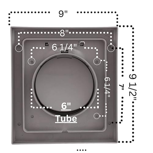 Image of NO-PEST VENT Dual Door Dryer Vent Cover 4 Inch Outdoor, Made in USA, Highest UV-Resistant Plastic, No Lint-Collecting Screen (White, 6 inch Plastic Vent No Collar)
