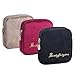 Flocking Fabric Sanitary Napkin Bag,Menstrual Cup Pouch, Nursing Pad Holder, Washable Organizer Storage, 3 Pcs (B)