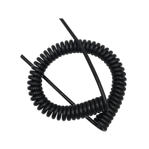 Cable de alimentacion en espiral con funda de resorte flexible