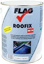 Roofix 20/10 Multi-Surface | Roof & Gutter Repair | Instant Waterproofing Solution for Flat Roofs and guttering | Black, Grey or White (Black) | 5 litres