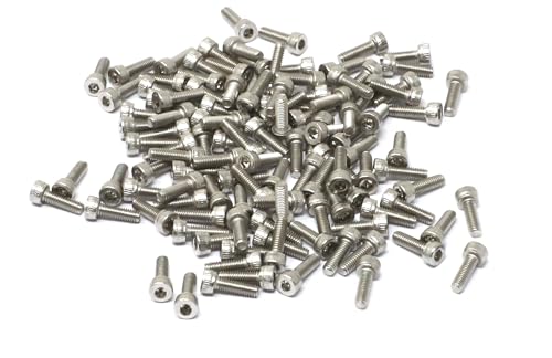 Image of iexcell 100 Pcs M2.5 x 8mm Thread Pitch 0.45 mm Stainless Steel 304 Hex Socket Head Cap Screws Bolts Kit