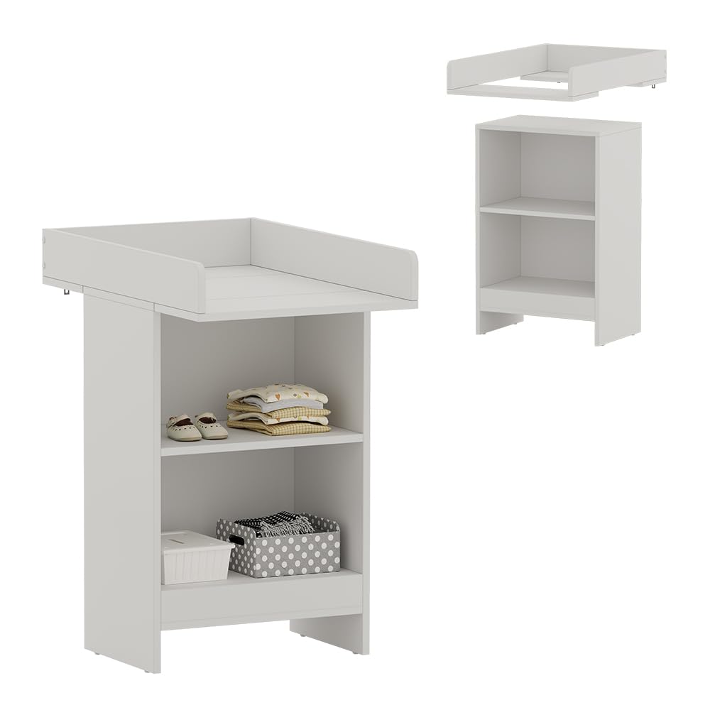 Vicco Commode à Langer Mona, Blanc, 60x103.5cm, adapté aux Soins sûrs des bébés et à Un Nettoyage Facile