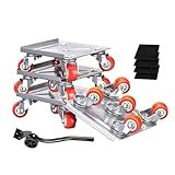 Raypontia Möbelumzüge, Möbelumzugswerkzeug,Robuster 5-Rad-Möbelwagen mit Bremse - Kurzes Brecheisen-Lastenheber-Verschiebewerkzeugset für Sofas, Schubladen, Betten, Schränke