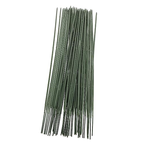 ERINGOGO 50pcs Twisting Rod Flower Stems Floral Wire Stem Leaves for Faux Plants
