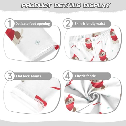 Winter Puppy Girls Leggings,Workout Leggings for Girls Toddler Athletic Legging Size for 3-10T3