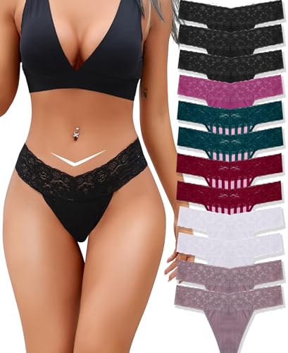BeReady String Femme Coton CulotteSexy Invisible Slip Dentelle