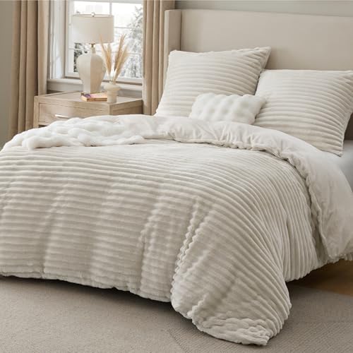 BEDSURE Flanell Bettwäsche 200x200 - Winter Bettbezug mit 2 Kissenbezüge 80x80 cm, ÖKO-TEX Winterbettwäsche 135x200 Plüsch Warme Flauschig...