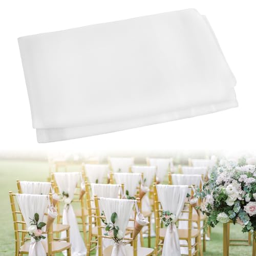 2 Pièces Tulle Doux, 1,5m X 2m Tulle Blanc Pour Décoration De Mariage, Tulles Mariage Voilage Blanc Tissus pour Arche De Mariages Cérémonie Fête Rideau De...