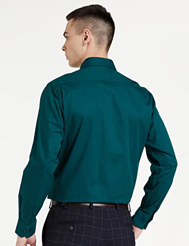 Image of Amazon Brand - Symbol Men's Solid Cotton Formal Shirt | Plain | Full Sleeve - Regular Fit (Available in Plus Sizes)