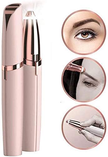 Painless Eyebrow Hair Remover for Women,Portable Eyebrow Trimmer Razor with LED Light, Precision Eyebrow Trimmer Eyebrow Razor Tool for Face Lips Nose Facial Hair Removal for Men Women