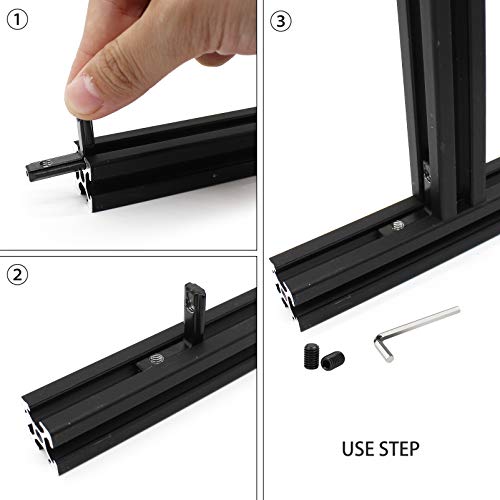 Blccloy TONGLING-JC-20 20Pcs/Lot Black 2020 Series L-Shape Interior Inside Corner Connector Joint Bracket thumb #3