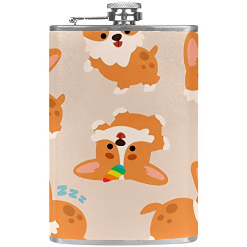 Flasque à whisky étanche avec entonnoir à main pour camping et pêche