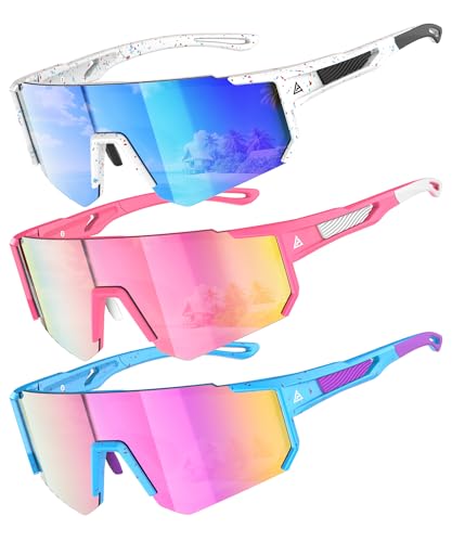QALLY Kids Sunglasses Youth Baseball Softball Sunglasses for Girls Boys