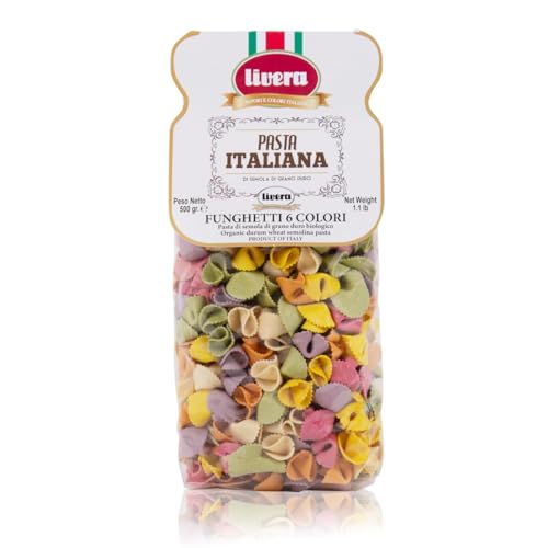 LIVERA - Pâtes Funghetti 6 Couleurs à base de semoule de...