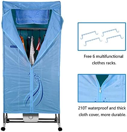 Concise Home Electric Clothes Dryer 1000W Large Capacity 15kg Double layer Stainless Steel Energy-Efficient Indoor Wet Laundry Warm Air Drying Wardrobe (Three layer)