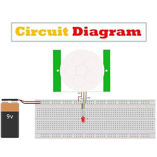 TESTIN ELECTRONICS Making A Motion Detector Using PIR Motion Sensor, Motion Sensor, Motion Detector Sensor, Hc-sr501 pir Sensor Module, Science Project kit 1
