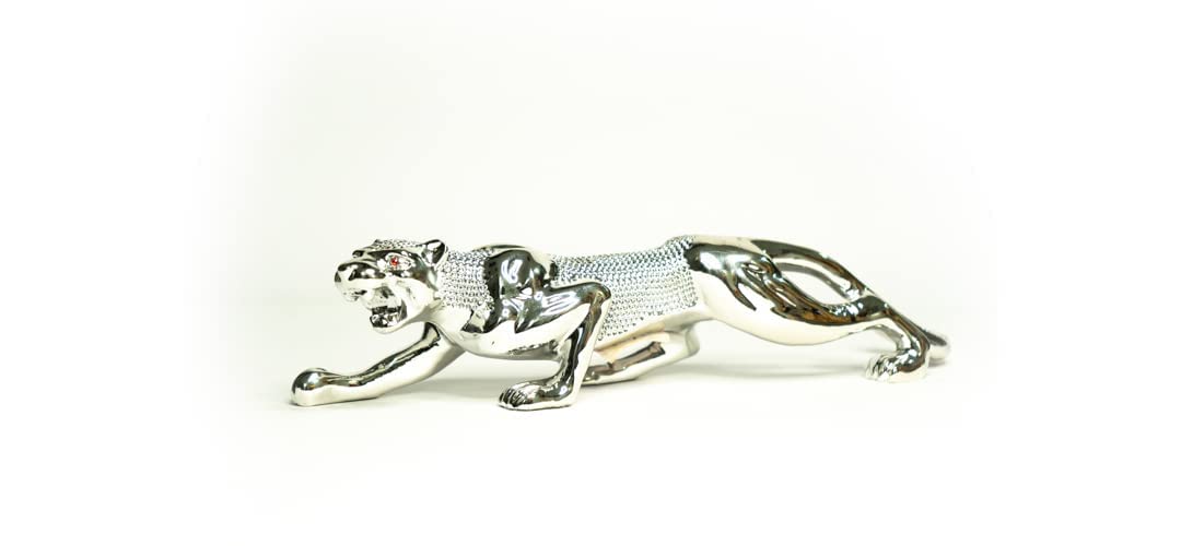 Buy Veraa Silver Metal Jaguar Showpiece for Home Decor/Silver Panther