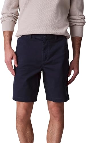 Calvin Klein Men’s Classic Cotton Knee Length Chino Shorts, Blue (Dark Sapphire), 36W