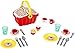Theo Klein 9228 Cesta de picnic Emma's Kitchen I Robusta cesta de juguete llena de coloridos platos y magdalenas para dos personas I Para niños a partir de 2 años