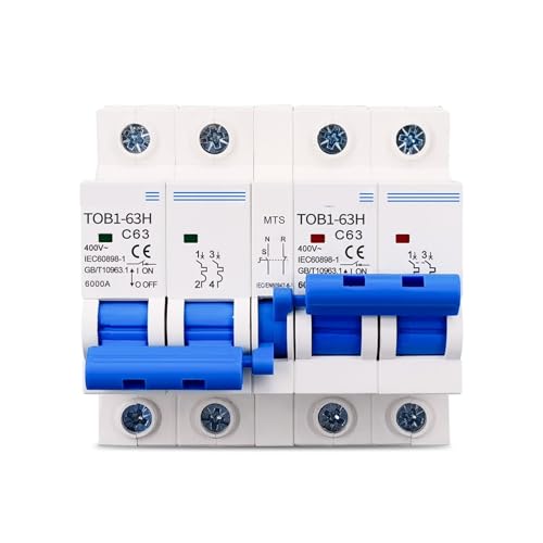 Disjoncteur de transfert manuel double alimentation inverseur source 2P