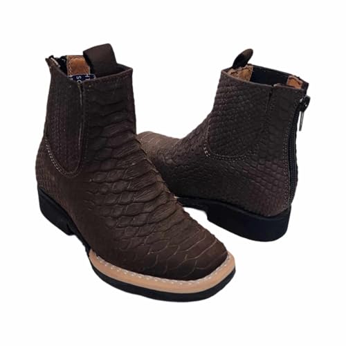 Dona Michi Baby/Kids Rodeo Western Python Print Cowboy Boots Zipper Botin Nino Piton2