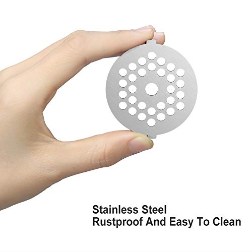 6 Piece Stainless Steel Meat Grinder Plate Discs/Grinding Blades for Food Chopper and Meat Grinder Machinery Parts，Applicable 7-word outlets（Center Hole 7mm） - Thumbnail 5