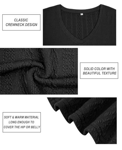 Image of CARCOS Plus Size Tops for Women Long Sleeve Raglan V Neck T Shirts Tunic Fall Blouse Xl-5Xl 14W -28W