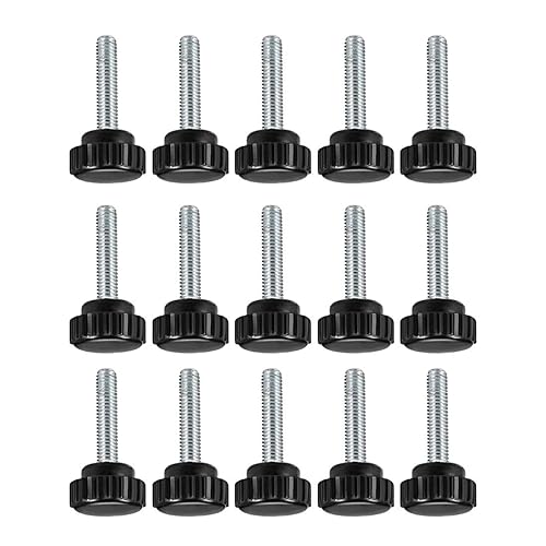 MACHSWON Knurled Clamping Knobs Saw Drill Press Lathe and Routing Jigs Packaging Machinery Printing Equipment Hand Clamping Handle Bolt Hand Knob Screw Replacement Parts M6 x 30mm 15pcs