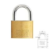 Medida: 20 mm. Wolfpack Linea Profesional 3100930 Candado Laton Arco Normal 20 mm